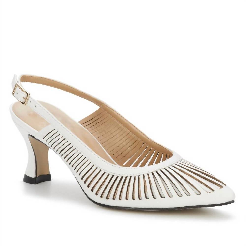 NEW THE WALKING CRADLE CO. women's sawyer pump in white leather